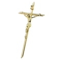 thumbnail image 3 of Colgante de cruz pequeña con crucifijo de Jesús chapado en oro para hacer joyas 58x12cm, 3 of 7