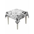 thumbnail image 2 of Black White Video Game Tablecloth Square Table Cloth 54x54, Waterproof Tablecloth Outdoor Table Cloth, Console Computer Gaming Sketch Style Washable Table Cover for Kitchen Dinning Party, 2 of 8