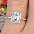 thumbnail image 3 of Classic And Stunning Look 10k White Gold 1.75 Carat 7x5mm Emerald Cut Aquamarine Engagement Ring, 3 of 6