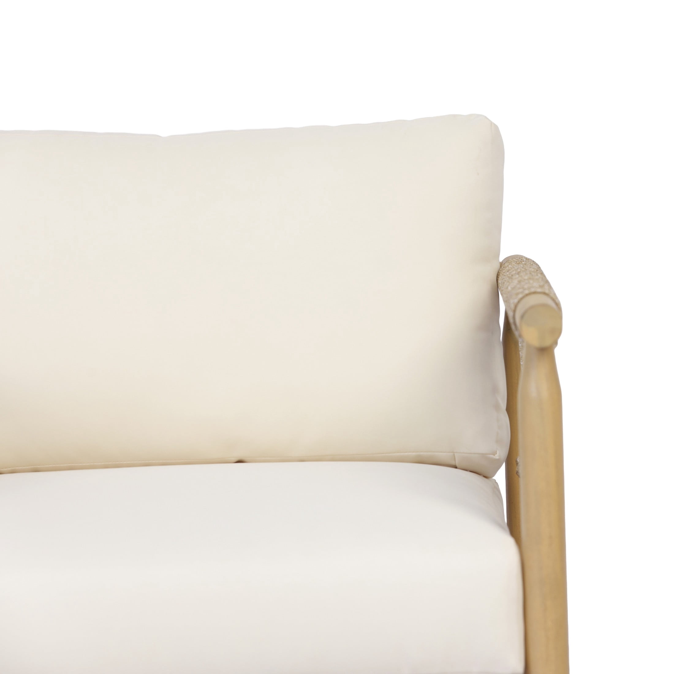 Christopher Knight Home 3-Piece Wood Outdoor Sofa Set with Cushions, 4 Seats, Light Teak+Cream