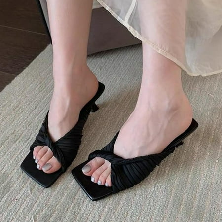 

Alueeu Women s sandals Fashion Spring And Summer Women Sandals High Heel Transparent Strap Solid Color Sexy