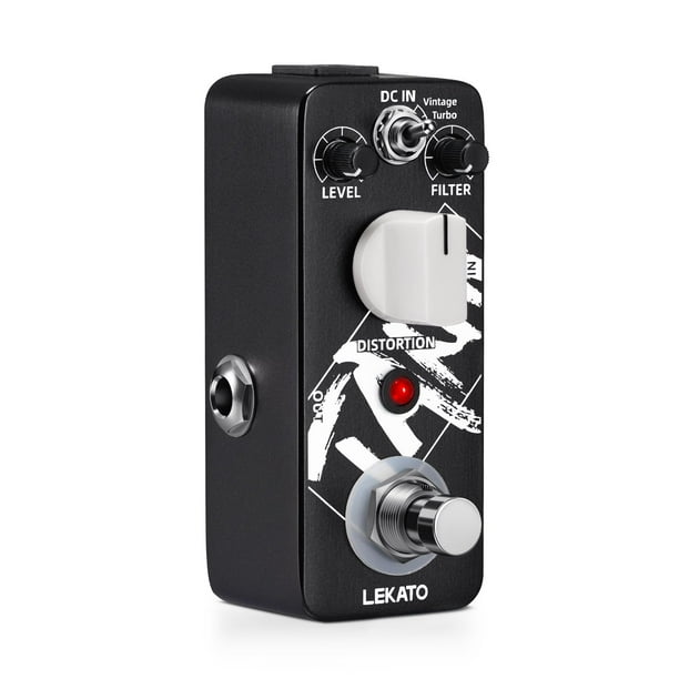 Pedal de distorsión LEKATO analógico de alta ganancia para guitarra eléctrica