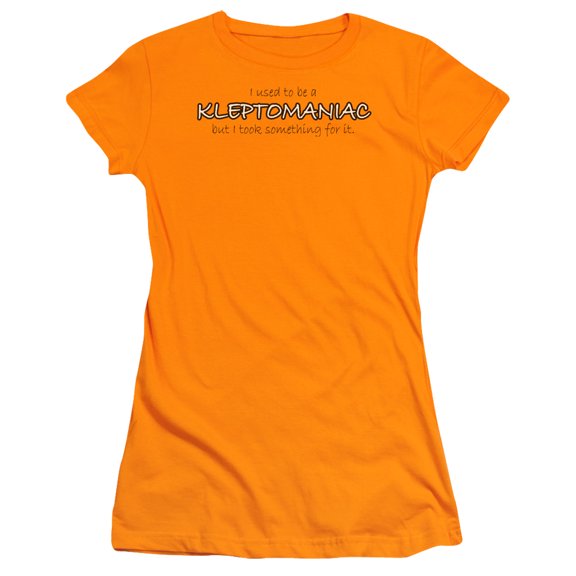 - Kleptomaniac - Juniors Teen Girls Cap Sleeve Shirt - Small