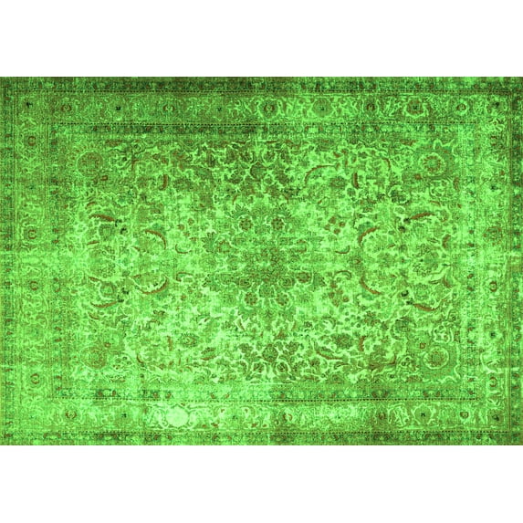 Ahgly Company Indoor Rectangle Persian Green Traditional Area Rugs, 2' x 5'