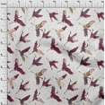 thumbnail image 4 of oneOone Rayon Dark Magenta Fabric Asian Japanese Bird Quilting Supplies Print Sewing Fabric By The Yard 56 Inch Wide, 4 of 5