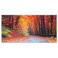 thumbnail image 2 of Route dans Belle Forêt d'Automne - Art sur Toile Forêt Moderne, 2 of 3