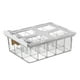 thumbnail image 3 of Caja de almacenamiento para calcetines, ropa interior y armario con divisores portátiles y cajón extraíble debajo del estante. cuadrícula grande de 15, 3 of 9