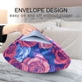 thumbnail image 5 of Ryvnso Satin Pillowcase Blue and Red Roses Flower Pillow Cases Standard Size 26x20in, 5 of 6