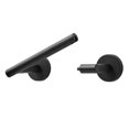thumbnail image 3 of Soporte de papel higiénico negro: mango de tejido pivotante flexible de metal para baño montado en la pared, mega rollo grande Tp ajustable de acero inoxidable Sus 304., 3 of 4