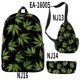 thumbnail image 3 of Mochila de moda con impresión 3D 2021, mochila con hojas, mochila para hombres y mujeres, mochila para estudiantes, compatible con personalización, 3 of 5