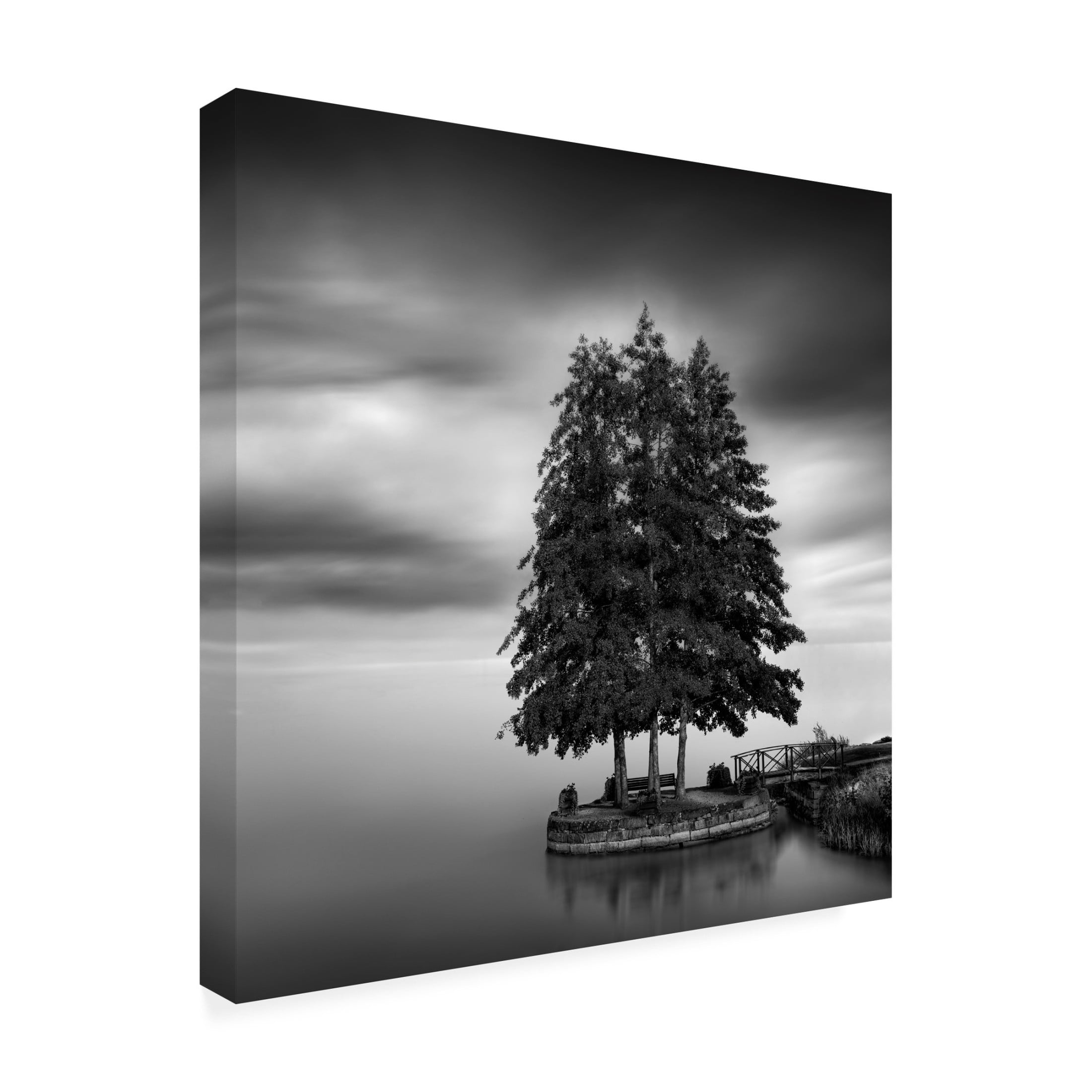 Canvas Wall Art - George Digalakis 'Sweden Landscape' Wall Art for Living Room, Bedroom, or Office D?cor by Trademark Fine Art - 35 x 35 Inches