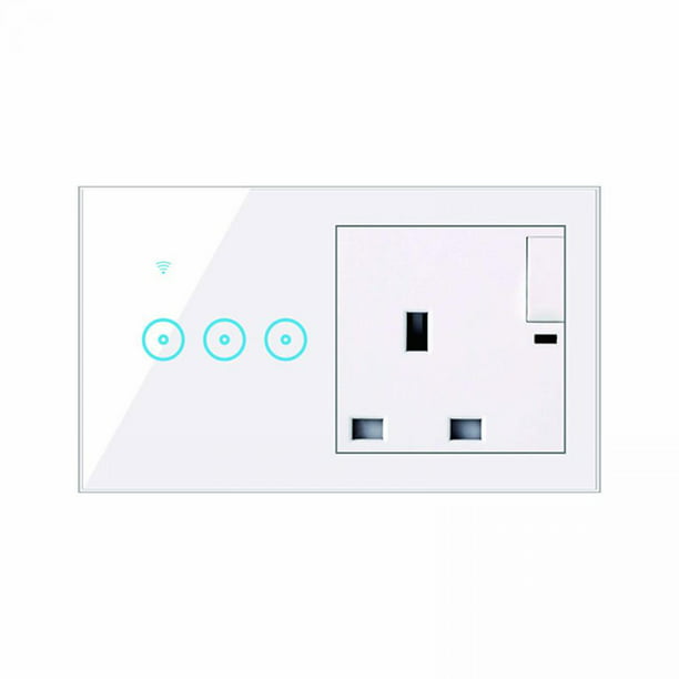 Multifunctional Smart Switch Panel Wall, 3 Light Switch Cover 2 Horizontal 1 Vertical