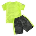 thumbnail image 4 of Alvivi Boys Soccer Sports Training Uniforms Kids Athletic Football Soccer Jersey Shirt and Shorts Fluorescent_Green 2-3, 4 of 7