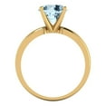 thumbnail image 4 of Solitaire Engagement Ring for Women - 2ct Simulated Blue Diamond in 14K Yellow Gold Promise Ring, 4 of 6