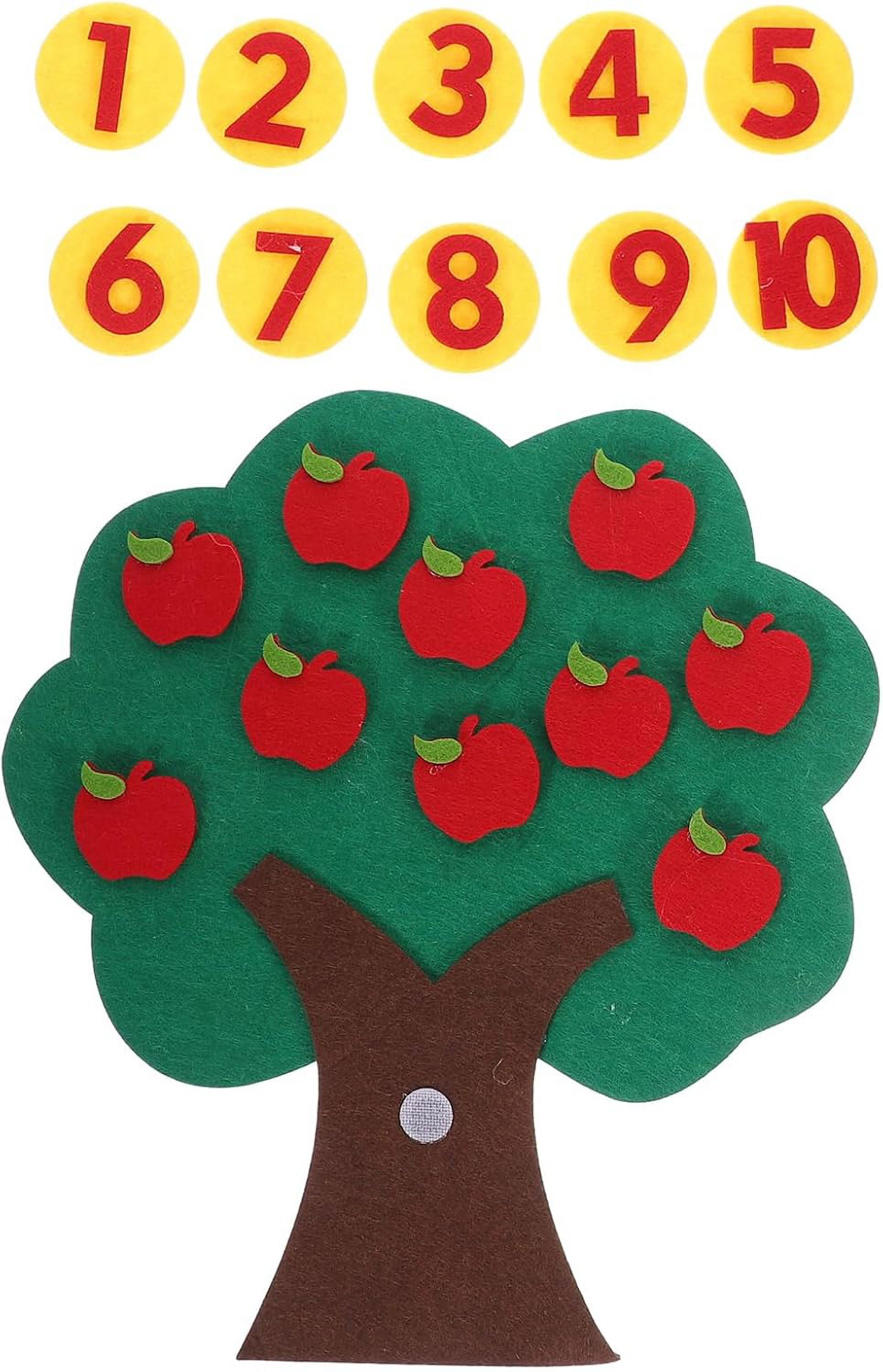 HUGFEGWE Numbers Felt Tree Board Addition Subtraction Math Games ...