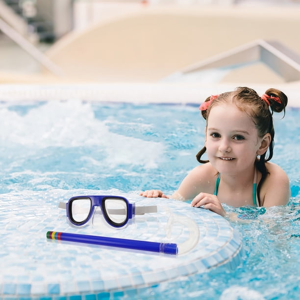 GOOHOCHY 1 juego de equipo de snorkel seco para niños, gafas de natación, máscara de buceo antivaho para jóvenes y exploración subacuática.