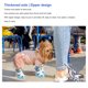 thumbnail image 3 of Zapatos para perros pequeños diseño de cremallera botas lindas para cachorros resistentes al desgaste suela gruesa PU ligera para exteriores para mascotas ANGGREK Otros, 3 of 8