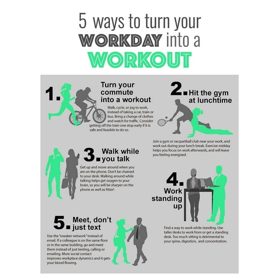 WORKDAY WORKOUT POSTER - EXERCISE POSTER
