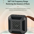 thumbnail image 3 of yeacher Haut-Parleur Bluetooth Sans Fil avec Micro Intégré, Conception Étanche et Portable pour l'Extérieur, la Maison, la Cuisine et les Fêtes, Compatible avec Téléphones et Tablettes, Modèle Rouge G5, 3 of 6