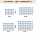 thumbnail image 4 of Blue Checkered Door Mat Indoor Outdoor, Blue White Buffalo Plaid Non Slip Welcome Mat with Rubber Backing, Absorbent Fabric Front Door Mats Entryway Rug for Home Patio Entrance 20"x31.5", 4 of 8