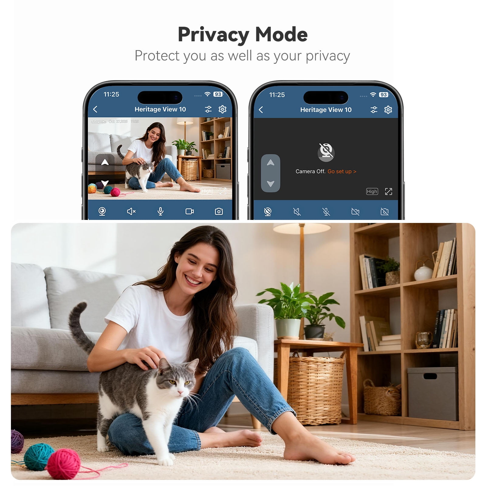 WOPET Automatic Cat Feeder with 1080P Camera 6L WiFi for Two Pets