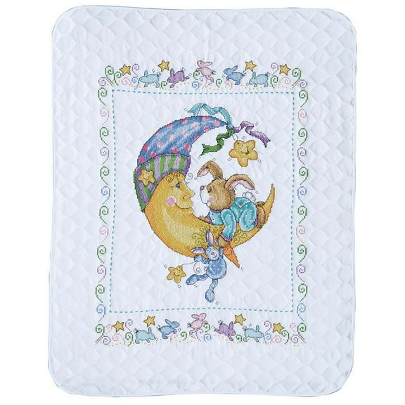Design Works™ Bunny Baby Quilt Stamped Cross-Stitch Kit