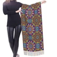 thumbnail image 4 of Shawl Wraps for Women - Mandala Oversized Fall Winter Fashion Blanket Scarf for Women, 4 of 6