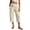 Beige, variant on Women's Pants, Women's Effortless Casual Wide Leg Cropped Pants For With And Pockets – Soft Solid Knit Everyday Comfort Women Harem Pants Casual High Waist Green XL
