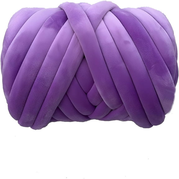 AUQ Velvet Chunky Yarn Bulky Giant Arm Knitting Yarn,Super Soft Tubular Weight Jumbo Yarn,DIY Crochet Hand Knitting Thick Yarn for Blanket,Pet Bed,Rugs Pillow,Handbag