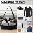 thumbnail image 4 of Convertible Garment Duffel Bag with Shoulder Strap, Foldable Duffle Bag for Men Women, 2-in-1 Hanging Suitcase Suit Travel Bag, Black - GB261, 4 of 9