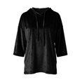 thumbnail image 4 of Oversized Sweatshirts for Women - 2026 Fall Winter Outfits Casual 3/4 Sleeve V Neck Comfort Hoodie Pullover, 4 of 5