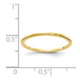 thumbnail image 4 of Solid 14k Yellow Gold 1.2mm Classic Dome Stackable Brushed Matte Finish Band Thin Wedding Anniversary Ring Size 7, 4 of 5