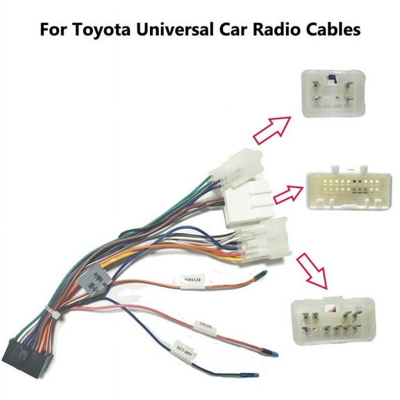 Zyutaosan Car Stereo 20 Pin Wiring Harness Connector Adapter 1Din Or 2Din Android Power Cable Harness Suitable For Toyota
