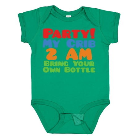 

Inktastic Party at My Crib Gift Baby Boy or Baby Girl Bodysuit
