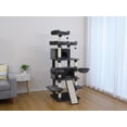 thumbnail image 4 of Vibrant Life Heavy Duty 8-Level 66" Cat Tree with Scratching Ramp, Two Condos and Hammocks, Dark Gray, 4 of 9