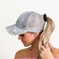 thumbnail image 2 of CC Navy Watercolor Messy Bun Trucker Cap, 2 of 6