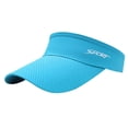 thumbnail image 2 of Wuxian Women'S Golf Hats Solid Colro Letter Print Summer Breathable Riding Visor Hat Adjustable Version Golf Cap Soft Lightweight Summer Uv Protection Beach Outdoor Headwear,BU1,One Size, 2 of 3
