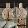 thumbnail image 2 of Modern Wood Pendant Light for Living Room Decoration Black Hanging Lamp Suspension Wooden Chandelier Lighting Fixtures, 2 of 4