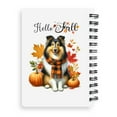 thumbnail image 2 of Hello Fall Collie Scarf Welcome Autumn with Leaves Pumpkins Spiral Bound Journal Collie Dog Lover Gifts Idea 5x7in Spiral Notebook - 00011, 2 of 5