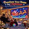 Smart LED Curtain Lights, 400 RGB Christmas Wall Display Lights with ...