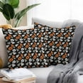 thumbnail image 2 of Outdoor Waterproof Pillow Covers Retro Halloween Ghost Pumpkin Decorative Throw Pillow Protectors,Orange White Black Pillowcase Cushion Cases for Patio Sofa Garden Couch,24x24in,Pack of 2, 2 of 9