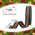 thumbnail image 2 of 25 Yards Sparkle Polyester Glitter Ribbon Stripe Ribbon Clothes Accessories Flat Dark Green 1 inch(25mm), 2 of 5