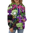 thumbnail image 5 of Invader Zim Mens Womens Novelty Hoodie 3D Print Pullover Hooded Long Sleeve Sweatshirts Tops Blouse with Pocket, 5 of 8