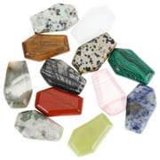 12 Pcs Coffin Crystal Stone Gemstones Bulk Dining Table Crystals at Home