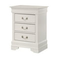 thumbnail image 2 of Louis Philippe 3-Drawer White Nightstand (29"H x 16"W x 21"D), 2 of 5