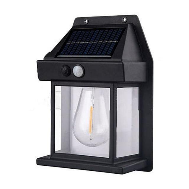 Yialzm Lumières Murales LED Solaires pour Extérieur avec Capteurs de Mouvement et Fonction On/Off Crépuscule Longue Durée et Résistant aux Intempéries pour Patio Jardin et Clôture 3 Modes d'Éclairage