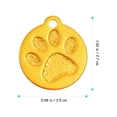 thumbnail image 3 of Miangastore 3Pcs Pet ID Tags Personalized Dog Tags Aluminium Dog Paw Shape Hanging Tags, 3 of 9