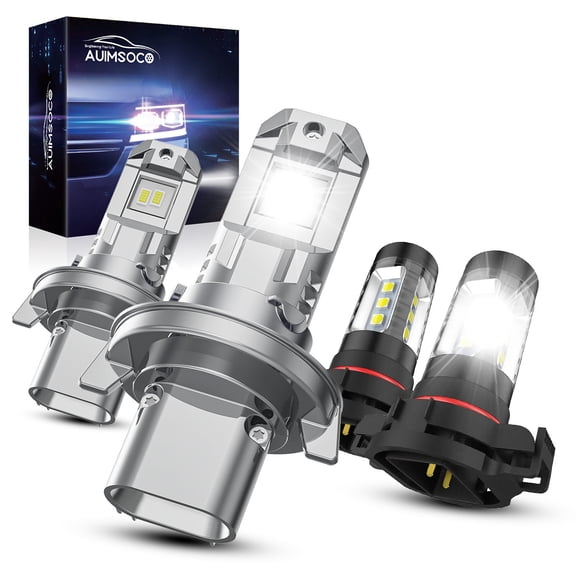 For Dodge Challenger 2011 2012 2013 2014 LED Headlight 9008 2504 6500K White Light, 4PCS
