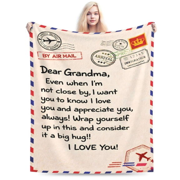Grandma Blanket Gift Throw Blanket Cozy Soft Inspirational Meaningful Love Home Decor Gift for Grandma from Grandkids Birthday Mothers Day 50x40
