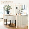 thumbnail image 6 of Dycanpo 27"H Modem Bar Stools Set of 3 with Back and Arms, for Home Kitchen, Antique White, 6 of 7